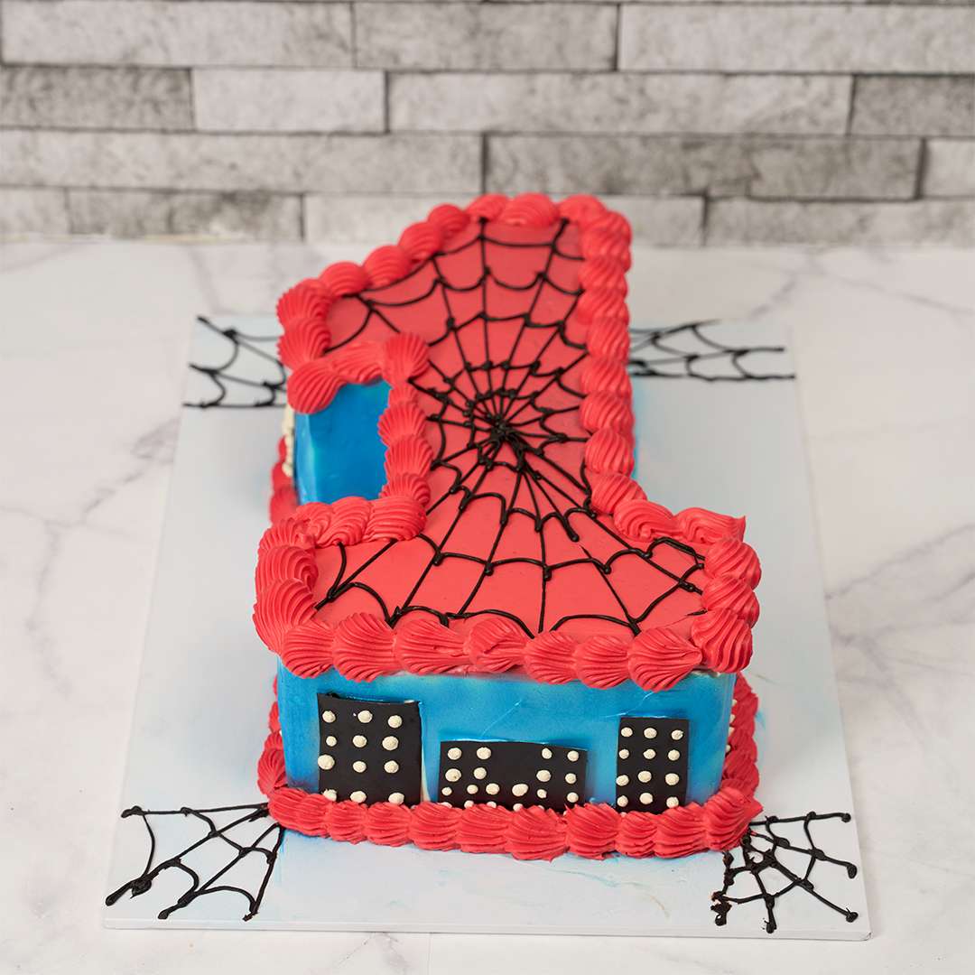 1 Numerical Spiderman Cake