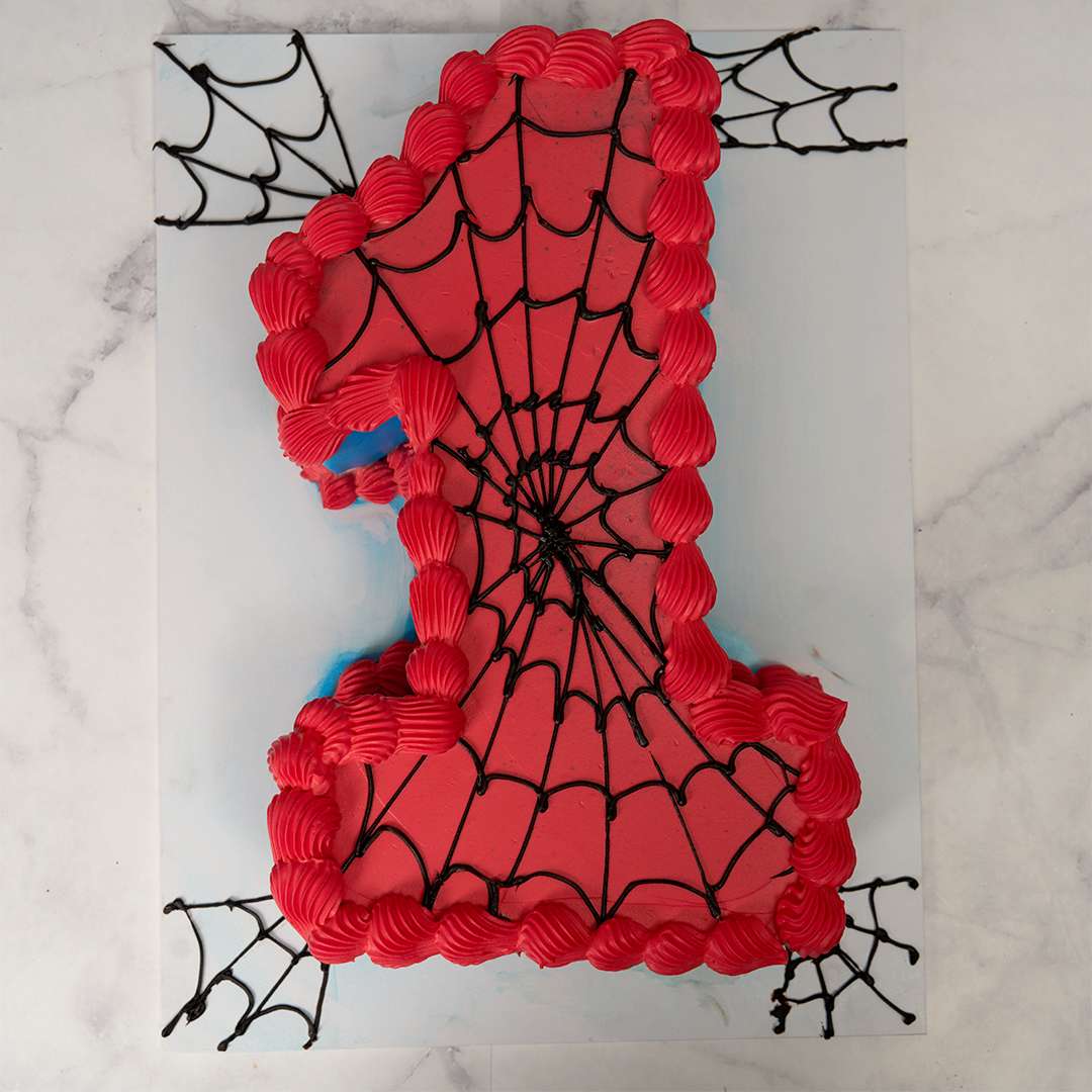 1 Numerical Spiderman Cake