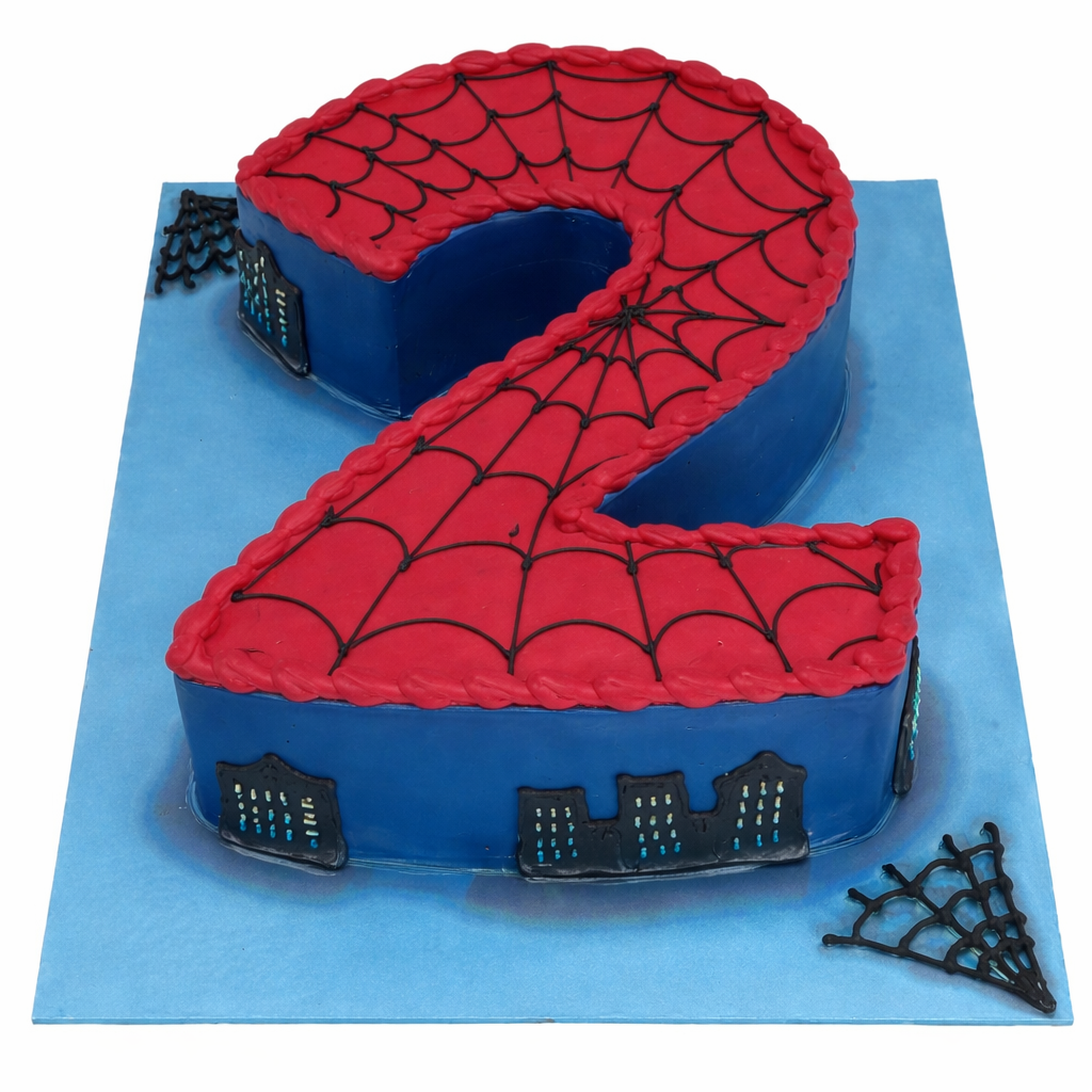 2 Numerical Spiderman Cake