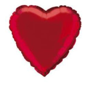 Solid Heart Foil Balloon 18" Packaged - Red | Cakes & Bakes | Cake Delivery