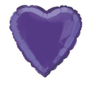 Solid Heart Foil Balloon 18 Inch - Deep Purple  | Cakes & Bakes | Cake Delivery