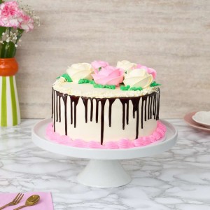 Available Same Day Floral Dripping Cake