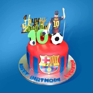 Barcelona Messi Theme Cake