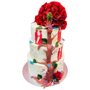 Blossoming Romance Wedding Cake