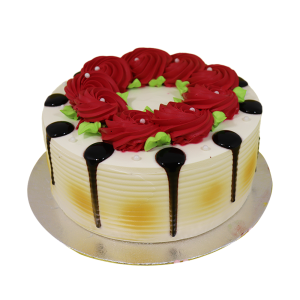 Elegant Rose Cascade Cake