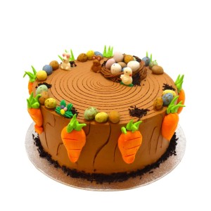 Enchanted Easter Chocolate Log Cake
