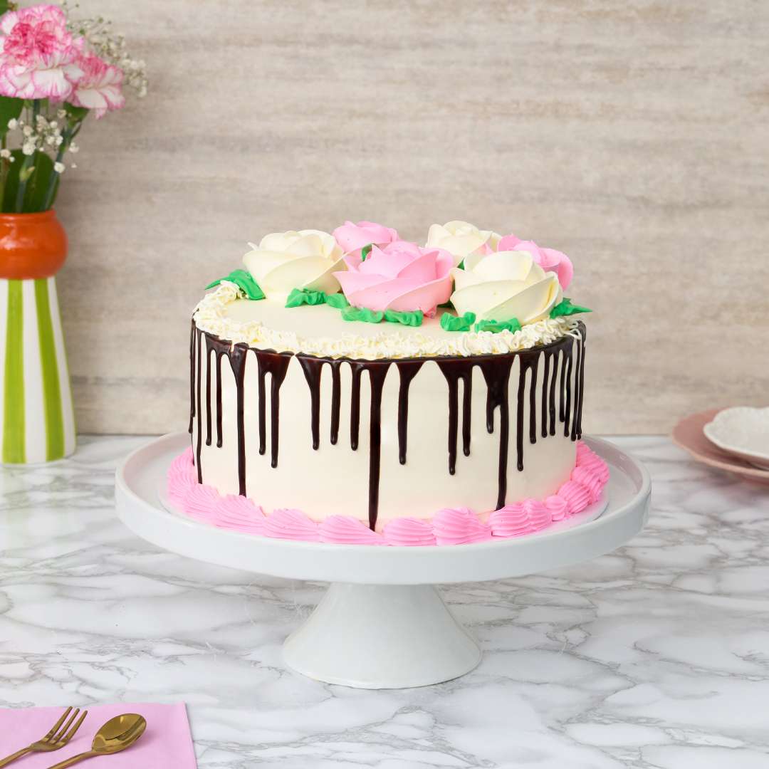 Floral Dripping Cake
