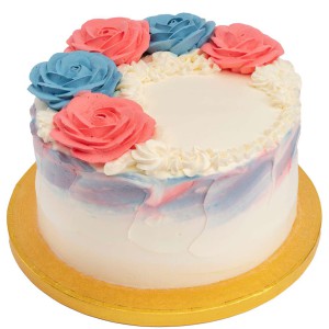 Floral Gender Reveal Cake | Cakes & Bakes | Cake Delivery