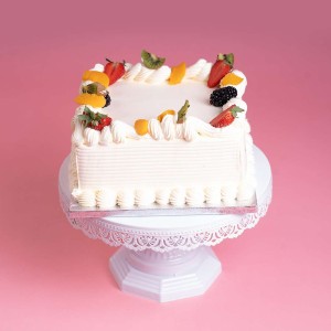 Fruity Swirl Delight Square Cake