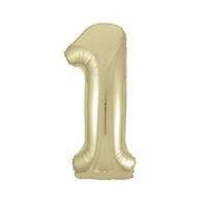 Gold Number 1 Foil Balloon - 34" Inflated