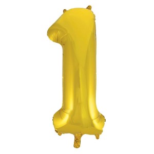 Gold Number 1 Foil Balloon - 34" Inflated  | Cakes & Bakes | Cake Delivery