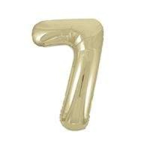 Gold Number 7 Foil Balloon - 34" Inflated