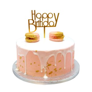 Golden Blush Drip Cake