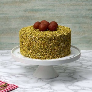 Gulab Jamun Pistachio Cake