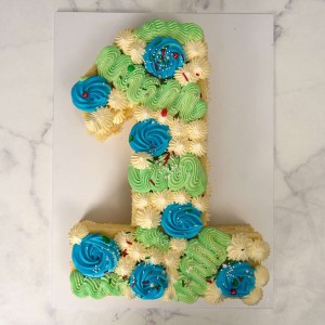 Floral Number cake