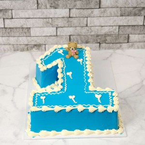 Teddy Bear Number Cake