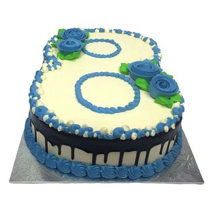 Blue Choco Drip Numerical Cake | Cakes & Bakes | Cake Delivery
