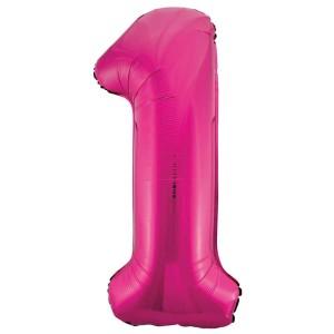 Pink Number 1 Foil Balloon - 34" Inflated  | Cakes & Bakes | Cake Delivery