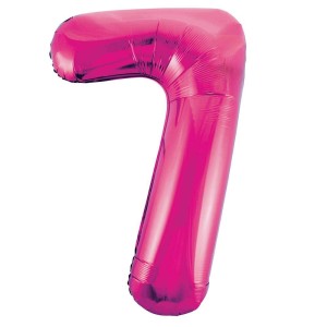 Pink Number 7 Foil Balloon - 34" Inflated  | Cakes & Bakes | Cake Delivery