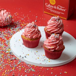 Pink Vanilla Cupcakes