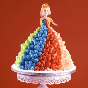 Rainbow Doll Cake
