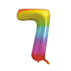 Rainbow Number 7 Foil Balloon - 34" Inflated  | Cakes & Bakes | Cake Delivery