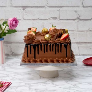 Rich Square Chocolate Cake