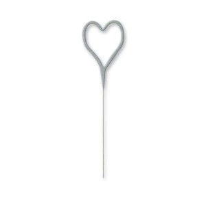 Silver Heart Shape Sparkler  | Cakes & Bakes | Cake Delivery