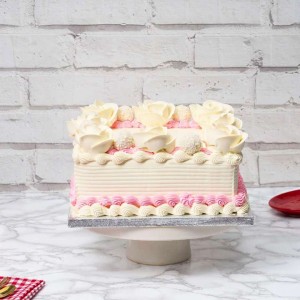 Square Floral Raffaello Cake