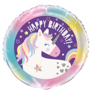 Unicorn Happy Birthday Balloon - 18" Inflated  | Cakes & Bakes | Cake Delivery