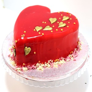 Golden Heart of Passion Cake