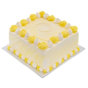 Square fondant iced cake 10  Danes Bakery