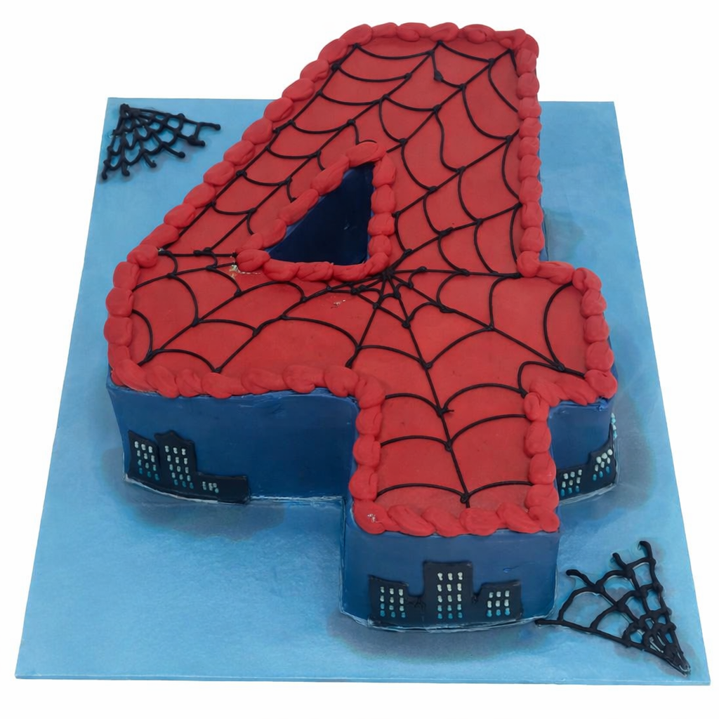 4 Numerical Spiderman Cake