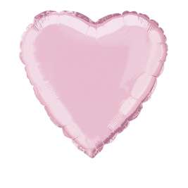 Solid Heart Foil Balloon 18" Packaged - Pastel Pink | Cakes & Bakes | Cake Delivery