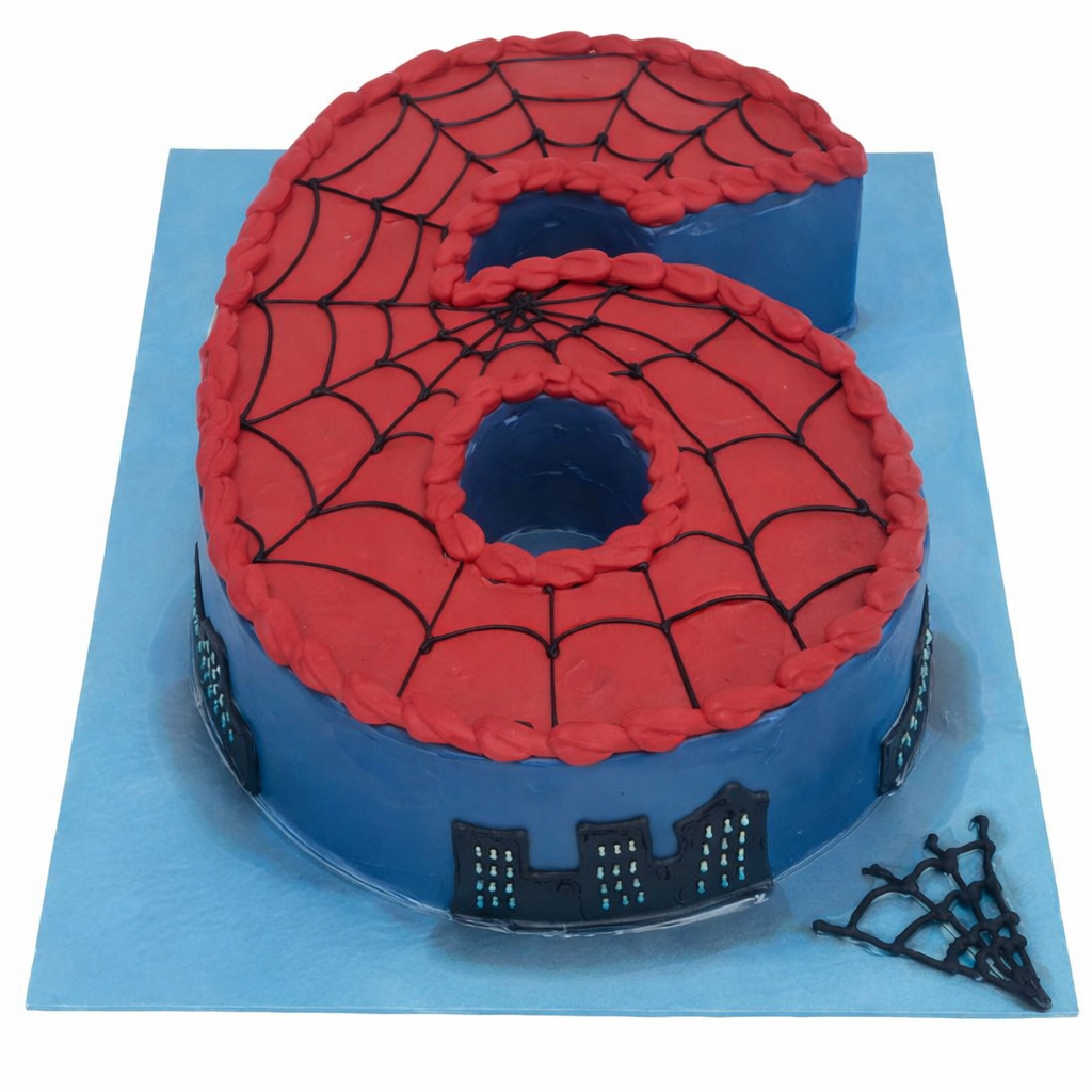 6 Numerical Spiderman Cake