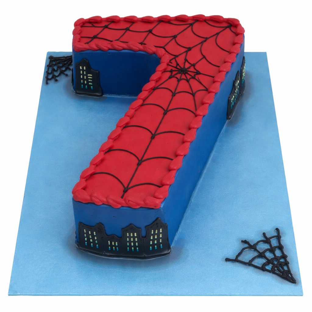 7 Numerical Spiderman Cake