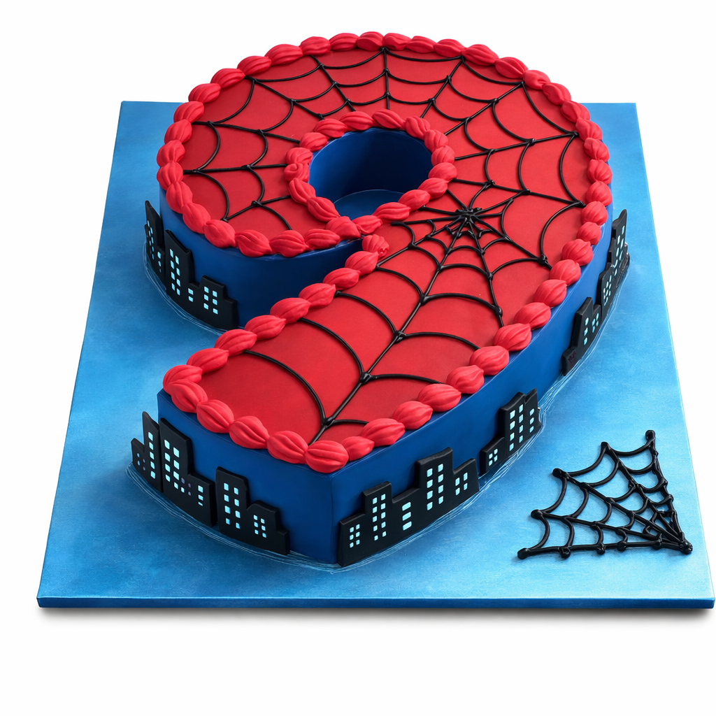9 Numerical Spiderman Cake