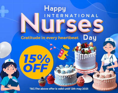 International Nurses day 15% off Cakes & Bakes