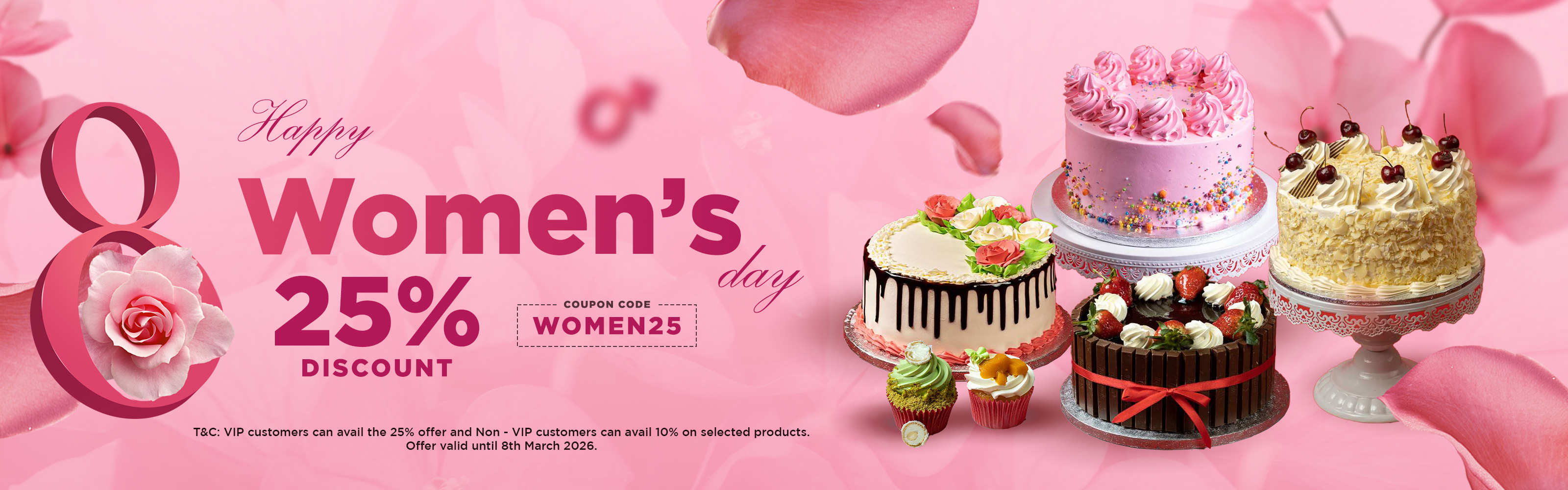 Happy Womens Day! 25% for VIP Customers, 10% off for regular customers