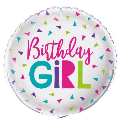 Birthday Girl Balloon - 18" Inflated  | Cakes & Bakes | Cake Delivery