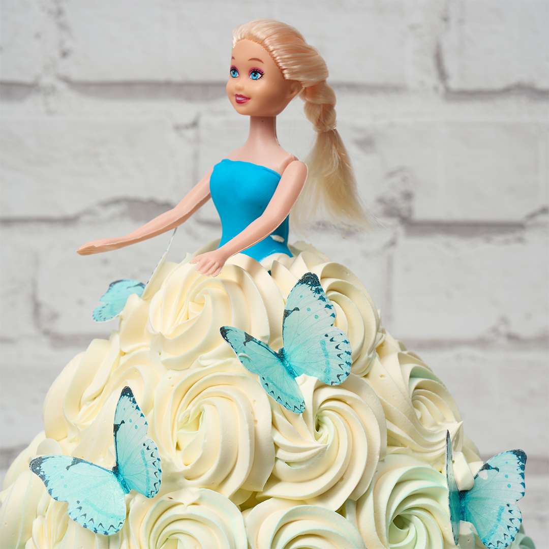 Blue Sapphire Barbie Cake