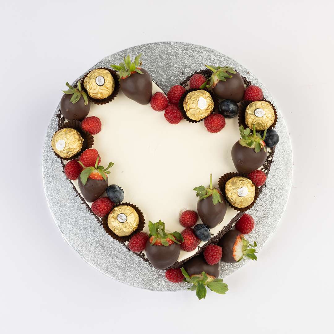 Chocolate Sprinkles Valentine's Cake