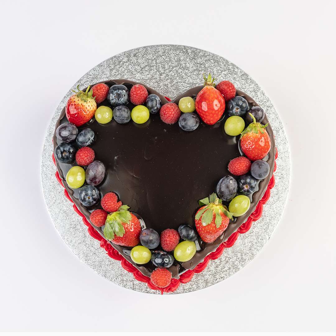 Chocolate Truffle Heart Cake