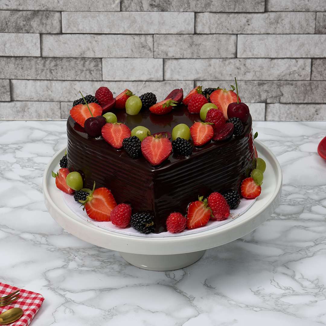 Chocolate Truffle Heart Cake