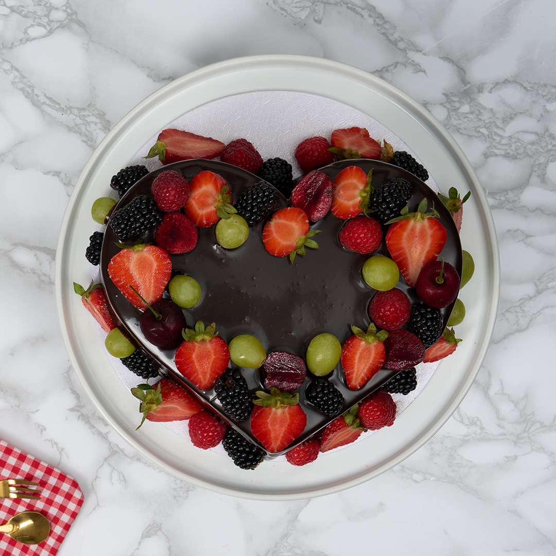Chocolate Truffle Heart Cake