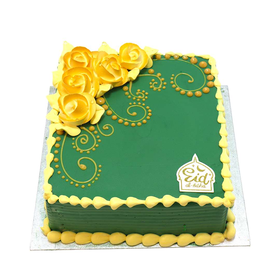 Emerald Elegance Eid Cake