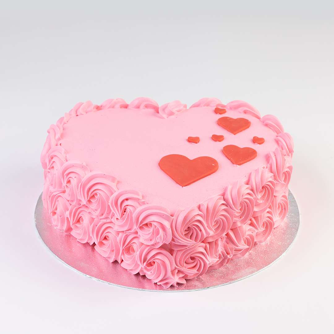 Floating Hearts Valentine's Cake
