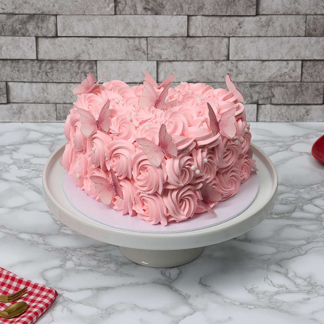 Floating Hearts Valentine's Cake