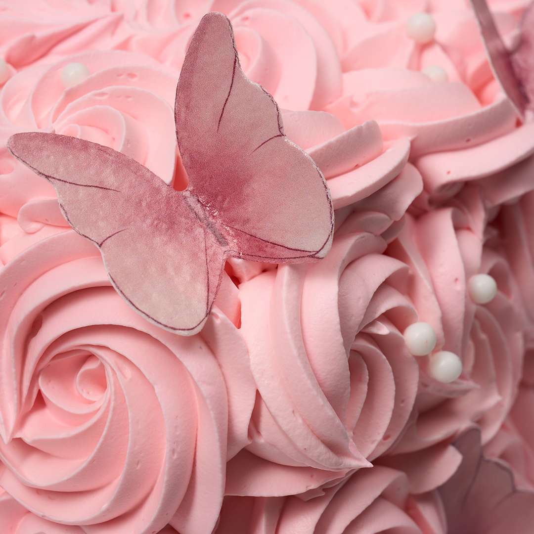 Floating Hearts Valentine's Cake