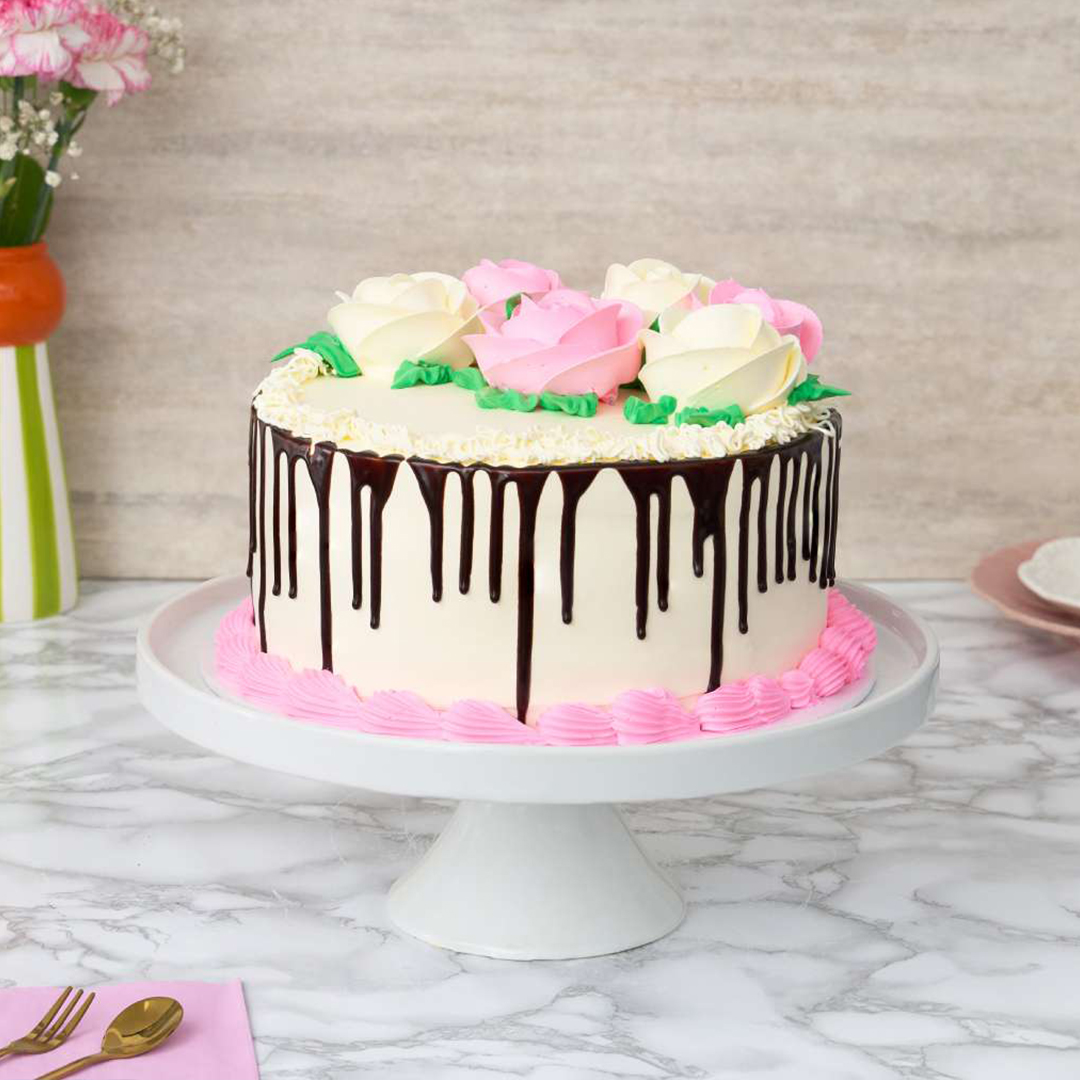 Floral Dripping Cake